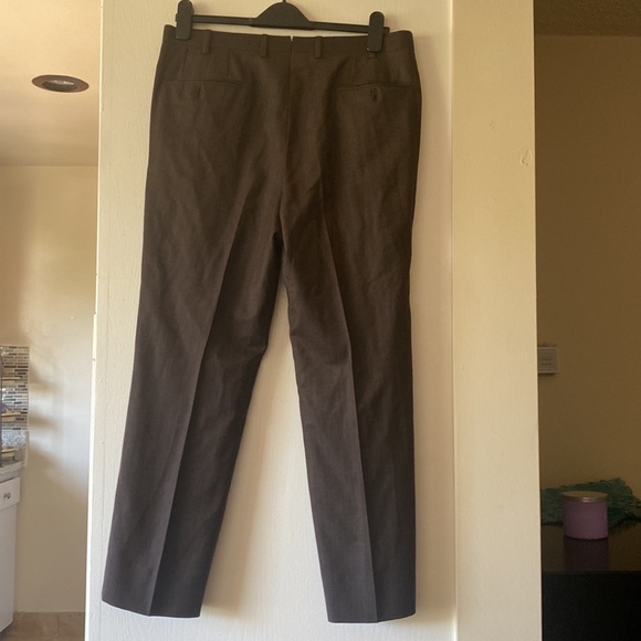 MENS SIZE 34 100% WOOL BROWN TROUSERS MADE IN ITALY🇮🇹🤎 - Picture 2 of 4